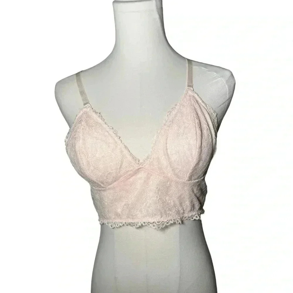 NWOT BP Nordstrom baby pink lace bralette L